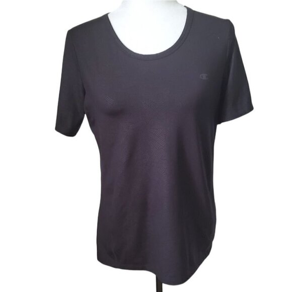 Champion Black Pattern Short Sleeve Top - Picture 2 of 9